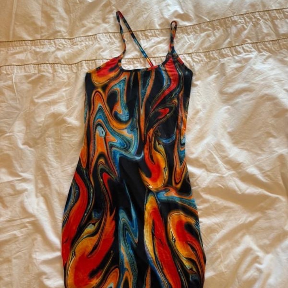 PLT Multi-coloured mini bodycon dress